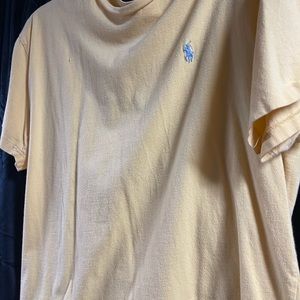 Mens Large, Polo by Ralph Lauren, light yellow T shirt